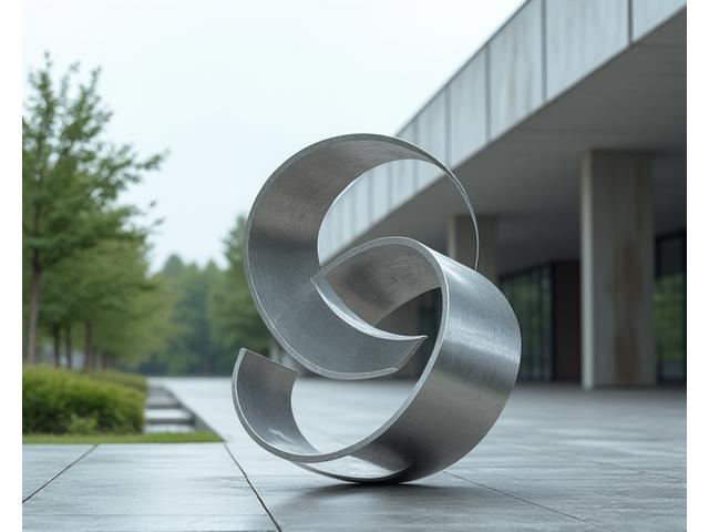 바람에 움직이는 키네틱 금속 조각 예술