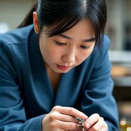 문화재 수리기술자의 정교한 작업 모습