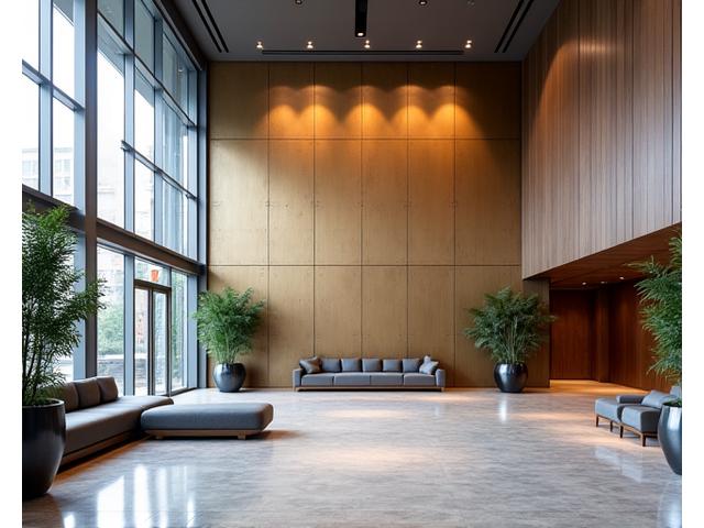 역삼동 오피스 빌딩 로비의 금속 아트월