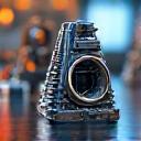 항공기 엔진 부품의 정밀하게 가공된 모습을 클로즈업