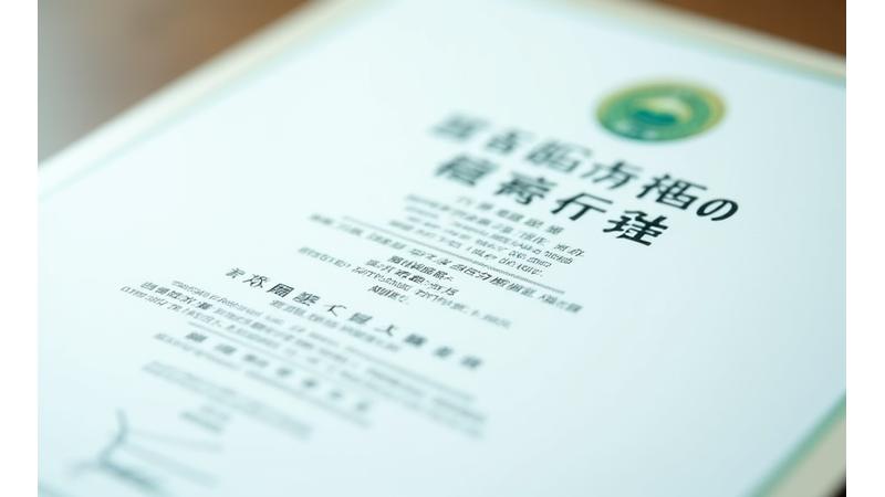 국제 환경 표준 준수 인증서